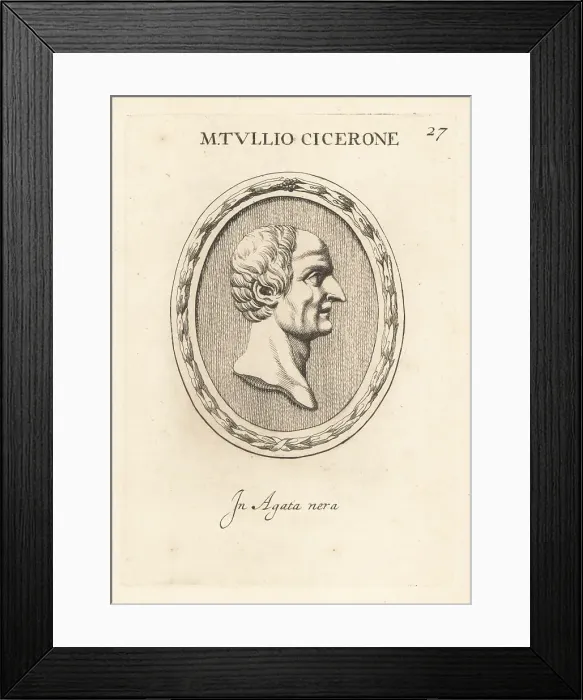 Framed Print : Bust of Cicero, Roman statesman and philosopher Framed Print : Bust of Cicero, Roman statesman and philosopher