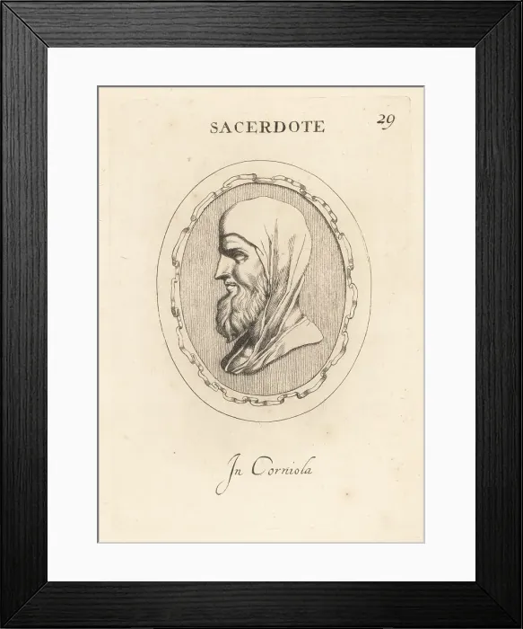 Framed Print : Bust of a Roman priest or Sacerdote Framed Print : Bust of a Roman priest or Sacerdote