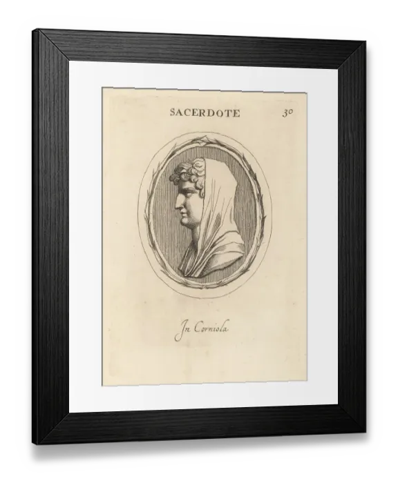 Framed Print : Bust of a Roman priest or Sacerdote Framed Print : Bust of a Roman priest or Sacerdote