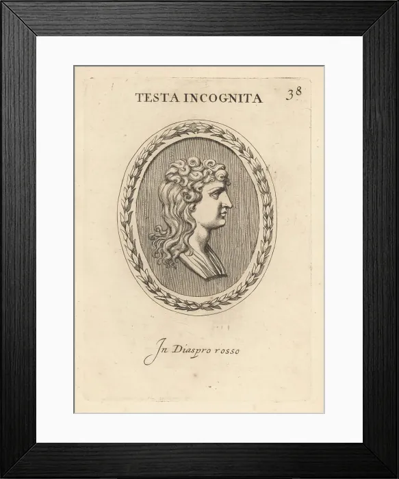 Framed Print : Bust of an unknown woman with hair in curls Framed Print : Bust of an unknown woman with hair in curls