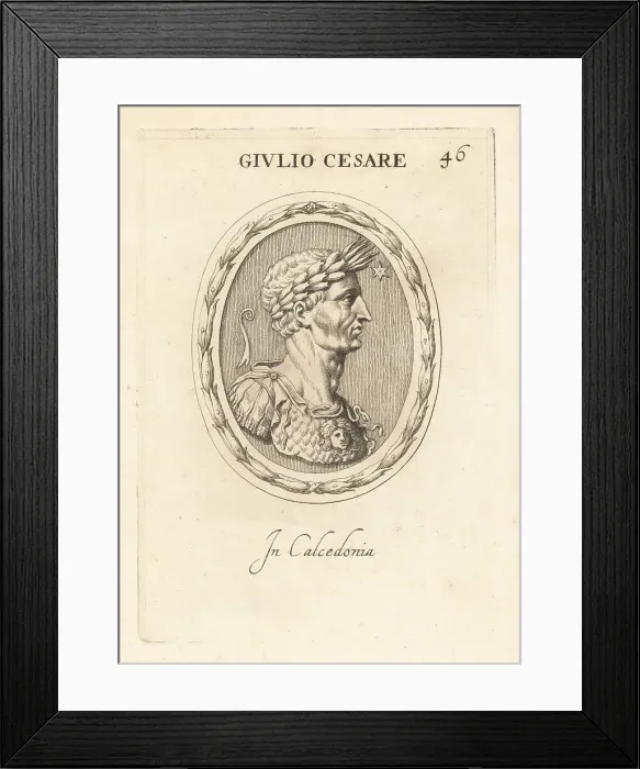 Framed Print : Bust in profile of Gaius Julius Caesar, Roman general Framed Print : Bust in profile of Gaius Julius Caesar, Roman general