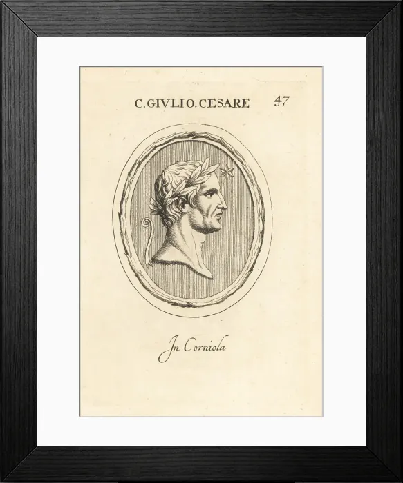 Framed Print : Bust in profile of Gaius Julius Caesar, Roman general Framed Print : Bust in profile of Gaius Julius Caesar, Roman general