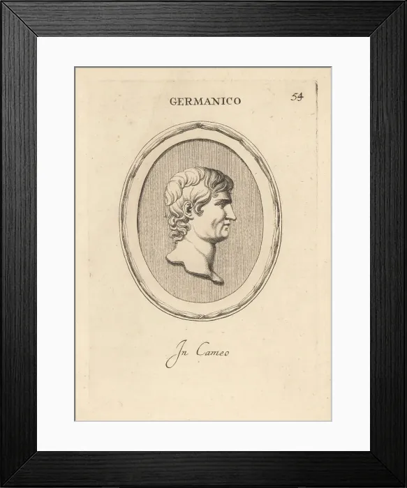 Framed Print : Bust of Germanicus Julius Caesar, Roman general Framed Print : Bust of Germanicus Julius Caesar, Roman general