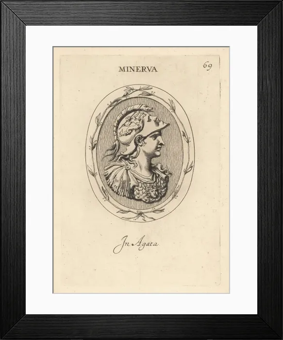 Framed Print : Goddess Minerva in Pallas helmet and breastplate Framed Print : Goddess Minerva in Pallas helmet and breastplate