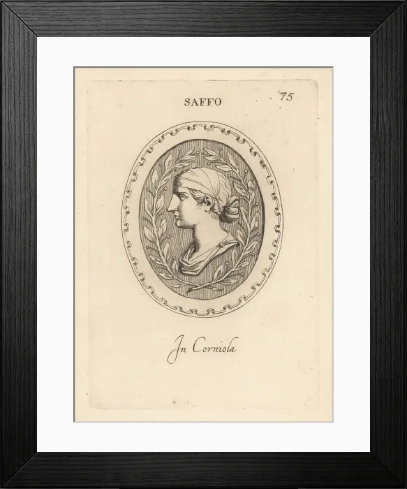Framed Print : Bust of Sappho, Archaic Greek poet Framed Print : Bust of Sappho, Archaic Greek poet