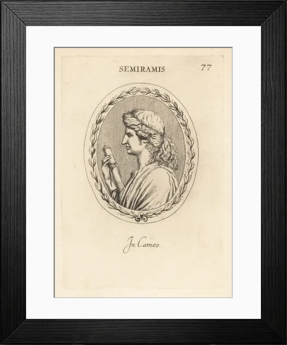 Framed Print : Bust of Semiramis, queen of Assyria, with parazonium Framed Print : Bust of Semiramis, queen of Assyria, with parazonium