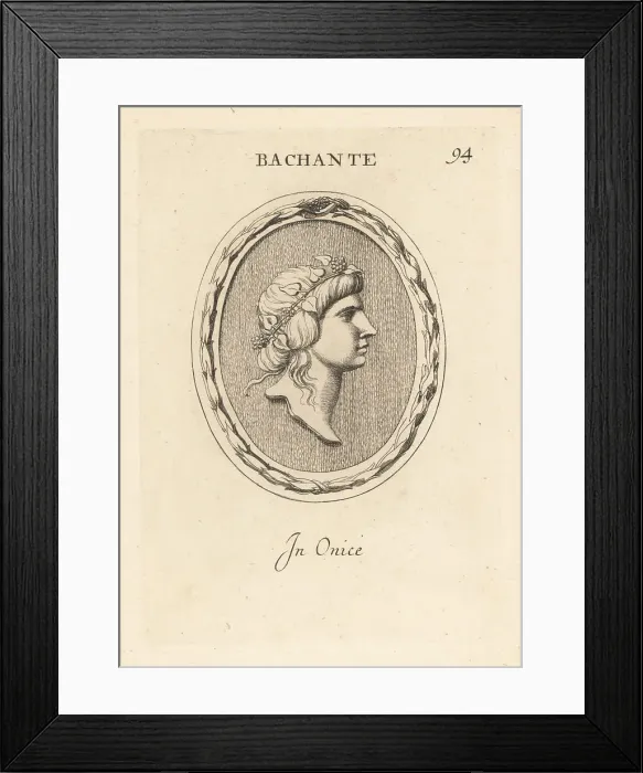 Framed Print : Bust of a Bacchante wearing a band of ivy leaves in her hair Framed Print : Bust of a Bacchante wearing a band of ivy leaves in her hair