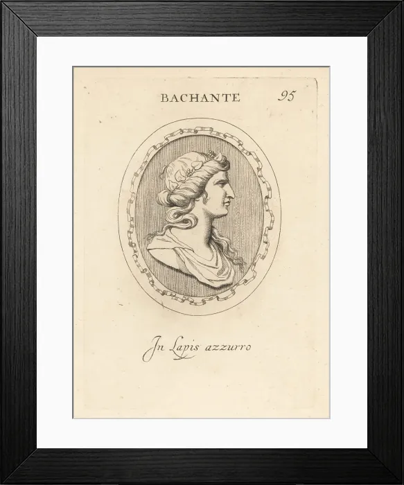 Framed Print : Bust of a Bacchante in a band of ivy leaves and berries Framed Print : Bust of a Bacchante in a band of ivy leaves and berries