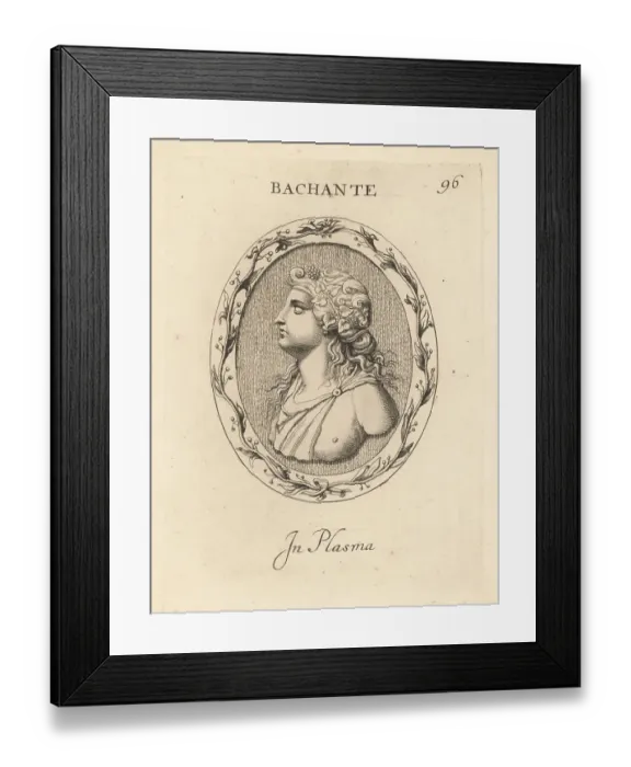 Framed Print : Bust of a Bacchante in a band of ivy leaves and berries Framed Print : Bust of a Bacchante in a band of ivy leaves and berries