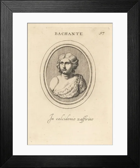Framed Print : Bust of a Bacchante wearing a Nebris fawn skin Framed Print : Bust of a Bacchante wearing a Nebris fawn skin