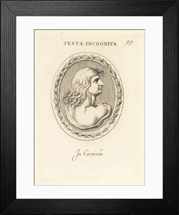 Framed Print : Bust of an unknown woman in carnelian Framed Print : Bust of an unknown woman in carnelian
