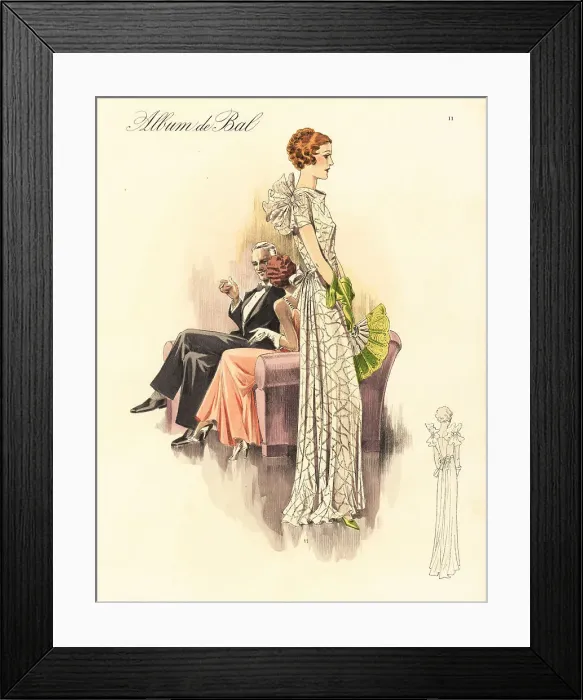 Framed Print : Youthful dancing frock in taffetas, 1935 Framed Print : Youthful dancing frock in taffetas, 1935