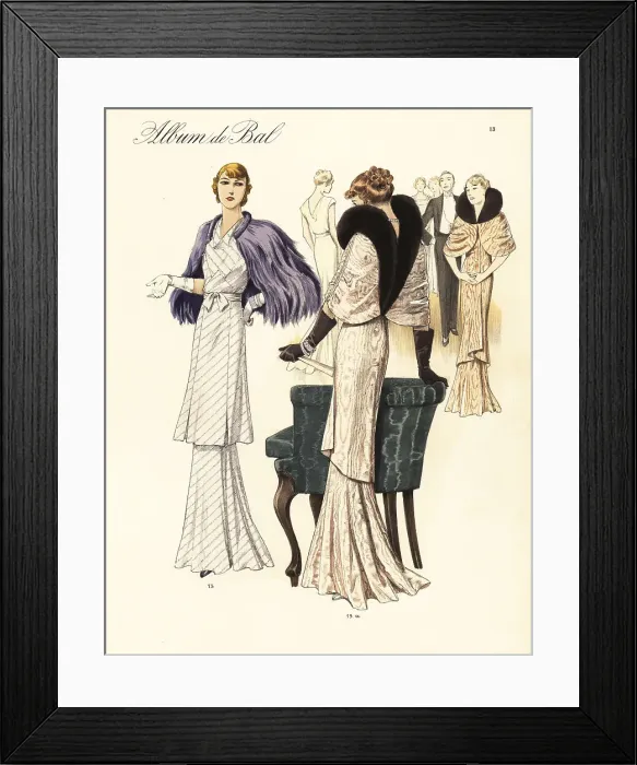Framed Print : Tunic frocks for an evening soiree, 1935 Framed Print : Tunic frocks for an evening soiree, 1935