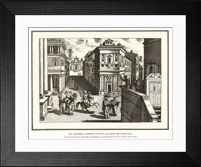 Framed Print : The first confetti at Mardi Gras, Venice, 17th century Framed Print : The first confetti at Mardi Gras, Venice, 17th century