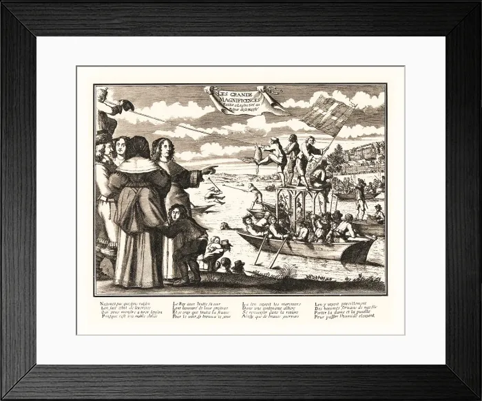 Framed Print : Water games on the Seine for a royal festival, 1660 Framed Print : Water games on the Seine for a royal festival, 1660