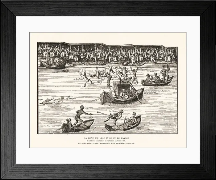 Framed Print : Water games and the goose game, 1682 Framed Print : Water games and the goose game, 1682