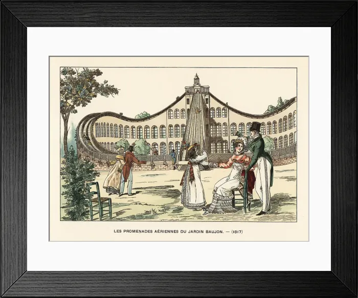 Framed Print : The rollercoaster in Jardin Beaujon, Paris, 1817 Framed Print : The rollercoaster in Jardin Beaujon, Paris, 1817