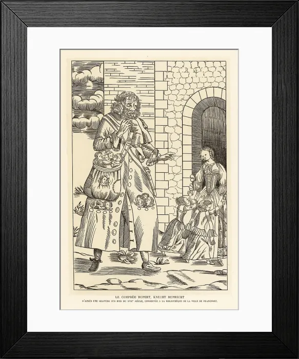 Framed Print : Knecht Ruprecht, servant to Saint Nicholas in German folklore Framed Print : Knecht Ruprecht, servant to Saint Nicholas in German folklore