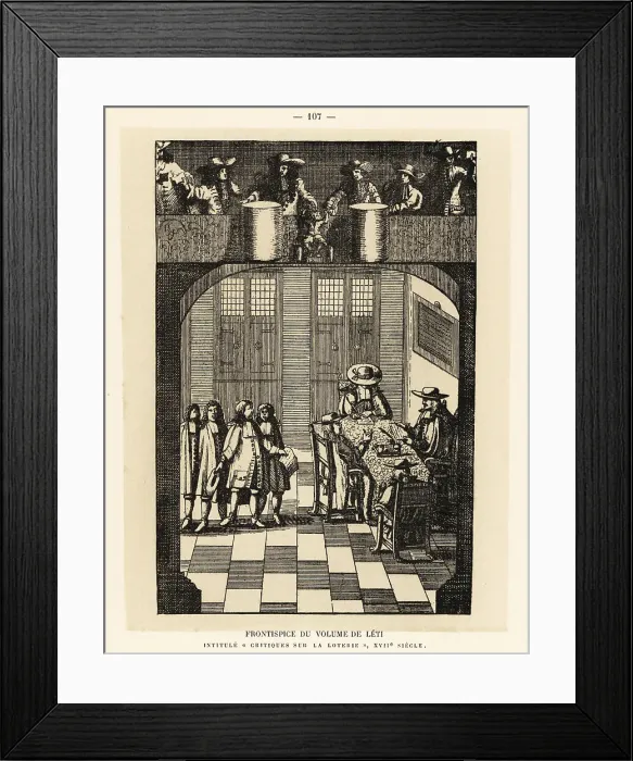 Framed Print : Scene in a lottery office, Amsterdam, 17th century Framed Print : Scene in a lottery office, Amsterdam, 17th century