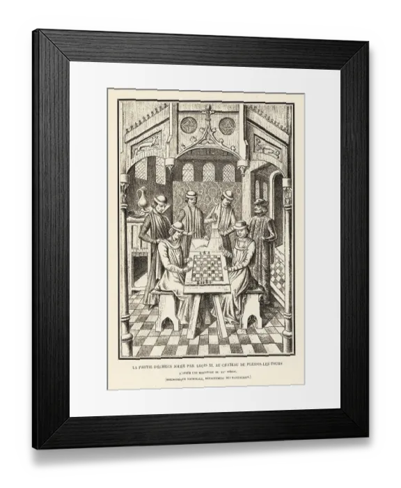 Framed Print : A game of chess at the Chateau de Plessis-lez-Tours, 1483 Framed Print : A game of chess at the Chateau de Plessis-lez-Tours, 1483