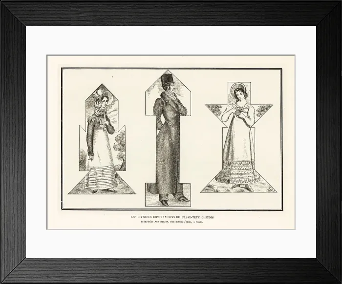 Framed Print : Pieces from a Tangram or Chinese puzzle game, 19th century Framed Print : Pieces from a Tangram or Chinese puzzle game, 19th century