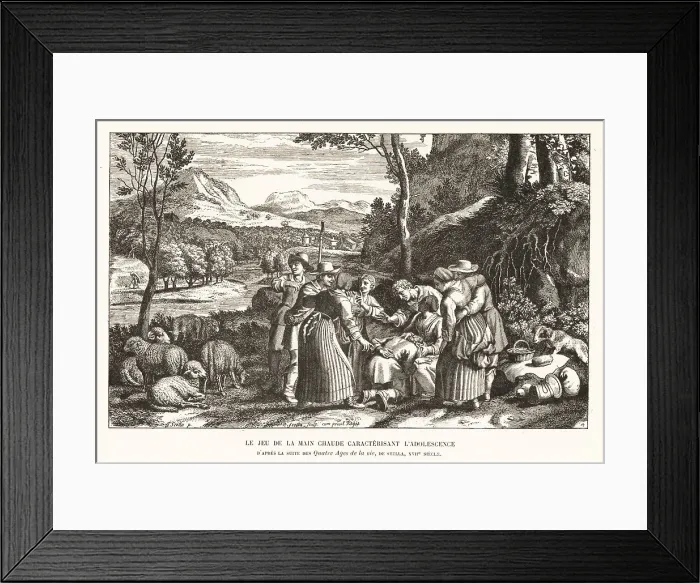 Framed Print : Peasants playing the game of hot hands, 17th century Framed Print : Peasants playing the game of hot hands, 17th century