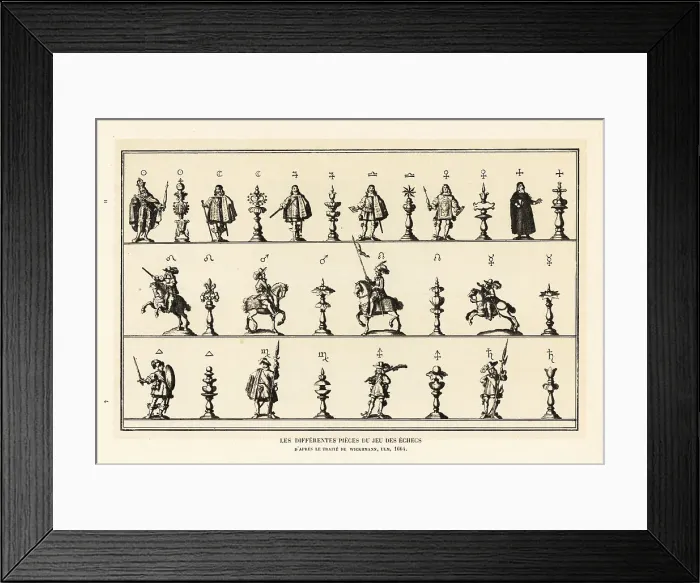 Framed Print : Chess pieces from the 17th century Framed Print : Chess pieces from the 17th century