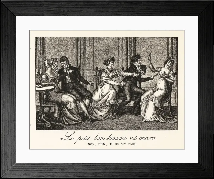 Framed Print : Regency party-goers playing the game of The Little Man Lives On Framed Print : Regency party-goers playing the game of The Little Man Lives On