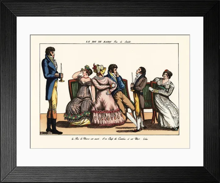 Framed Print : Party goers playing the parlour game of The King of Morocco Framed Print : Party goers playing the parlour game of The King of Morocco