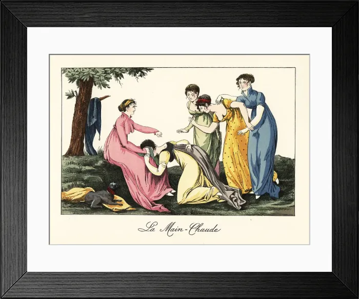 Framed Print : Merveilleuses playing the game of Hot Hands