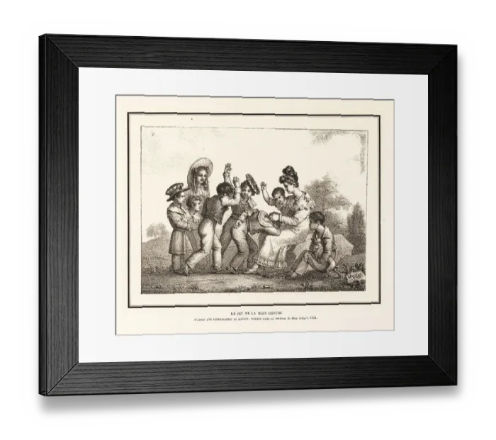 Framed Print : Children playing the game of Hot Hand, Paris, 1824 Framed Print : Children playing the game of Hot Hand, Paris, 1824