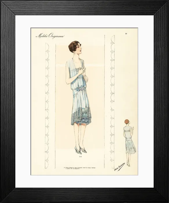 Framed Print : Dancing frock in sky-blue crepe georgette Framed Print : Dancing frock in sky-blue crepe georgette