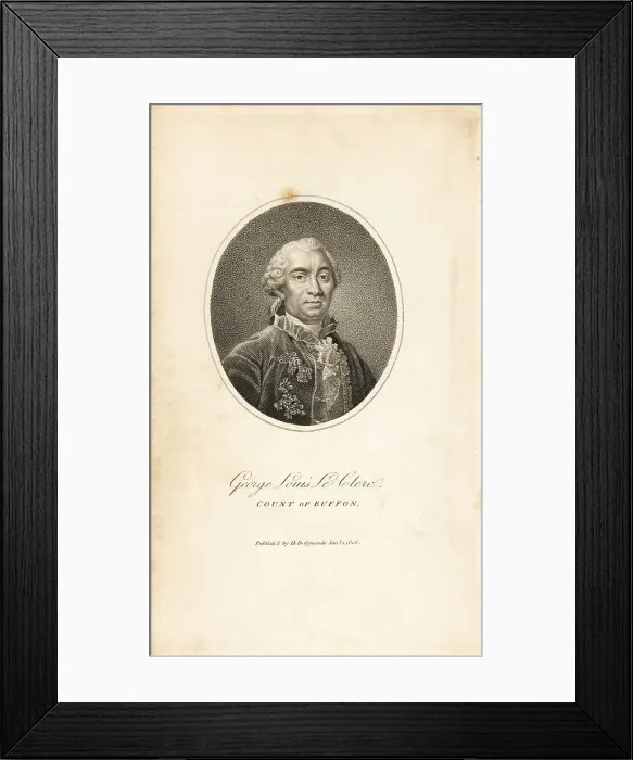 Framed Print : Oval portrait of George Louis Le Clerc, Count of Buffon Framed Print : Oval portrait of George Louis Le Clerc, Count of Buffon