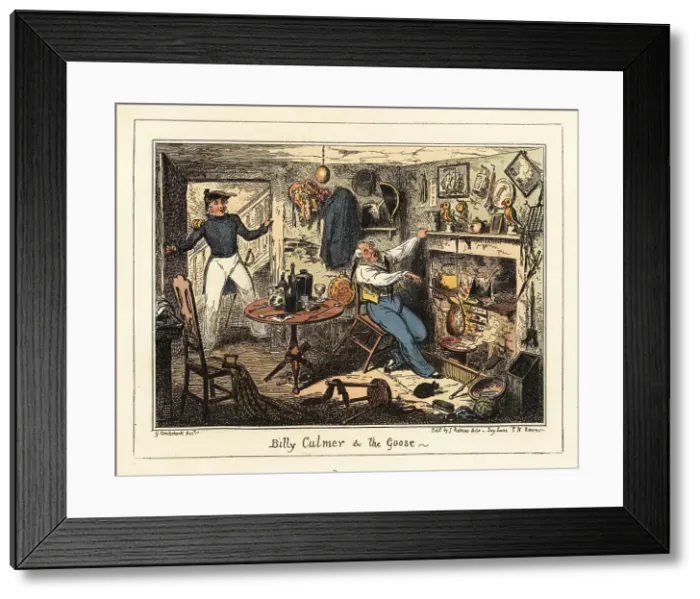 Framed Print : A naval lieutenant summons an old midshipman to duty Framed Print : A naval lieutenant summons an old midshipman to duty