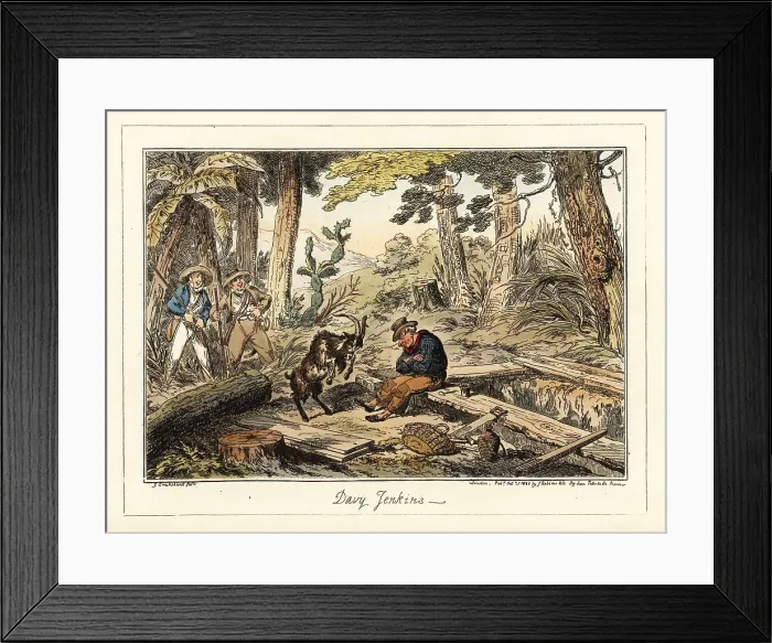 Framed Print : A ship's carpenter's mate near a saw pit in a Brazil jungle Framed Print : A ship's carpenter's mate near a saw pit in a Brazil jungle