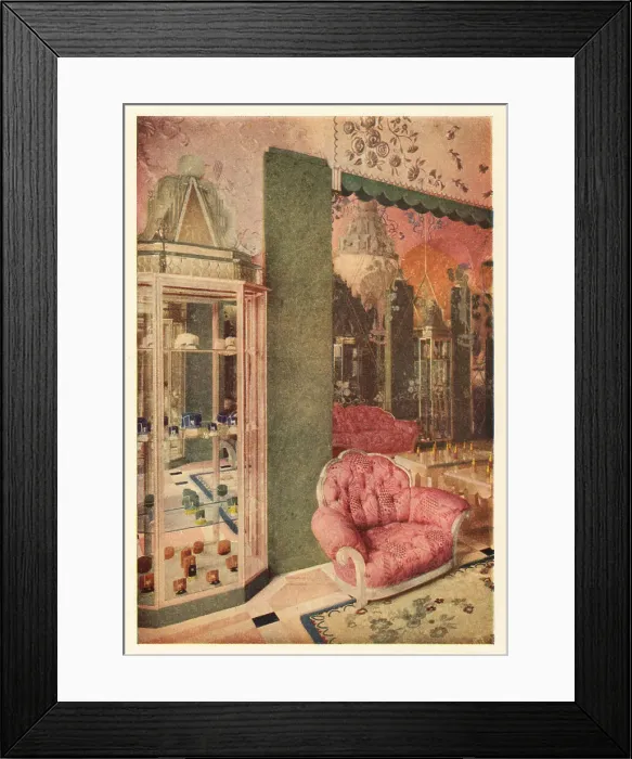 Framed Print : Art Deco interior of the Richard Hudnut shop, rue de la Paix, Pa Framed Print : Art Deco interior of the Richard Hudnut shop, rue de la Paix, Pa