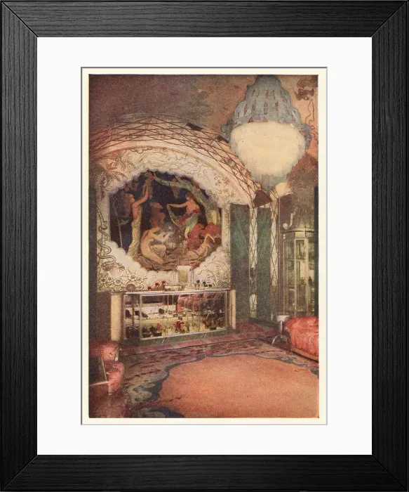 Framed Print : Art Deco interior of the Richard Hudnut shop, rue de la Paix, Pa Framed Print : Art Deco interior of the Richard Hudnut shop, rue de la Paix, Pa