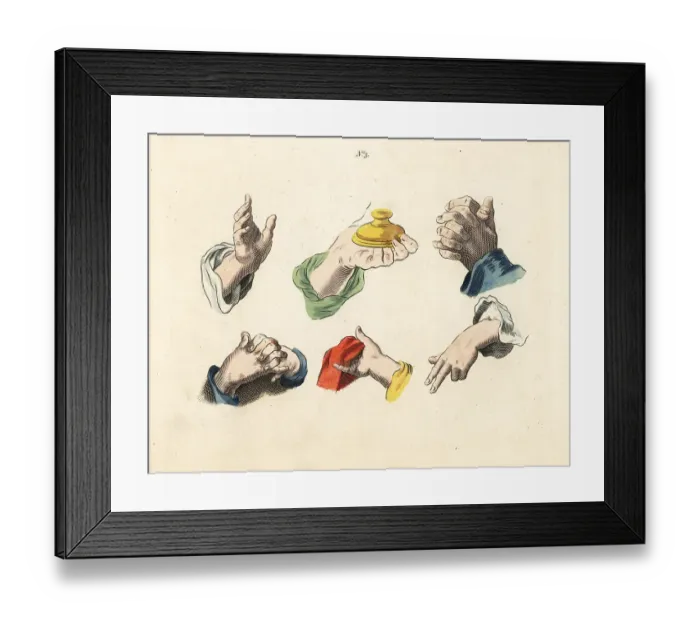 Framed Print : Figures of male fingers, hands, gestures Framed Print : Figures of male fingers, hands, gestures