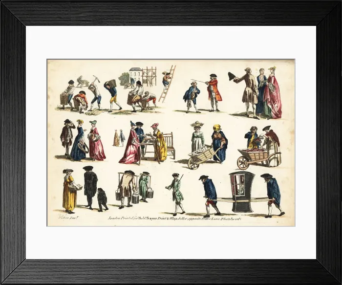 Framed Print : Groups of 18th century figures by Anthony Walker Framed Print : Groups of 18th century figures by Anthony Walker