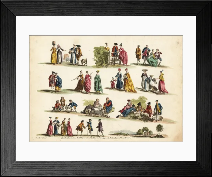 Framed Print : Groups of 18th century figures by Anthony Walker Framed Print : Groups of 18th century figures by Anthony Walker