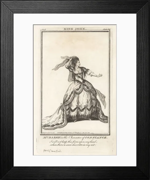 Framed Print : Ann Barry as Constance in King John, 1774 Framed Print : Ann Barry as Constance in King John, 1774