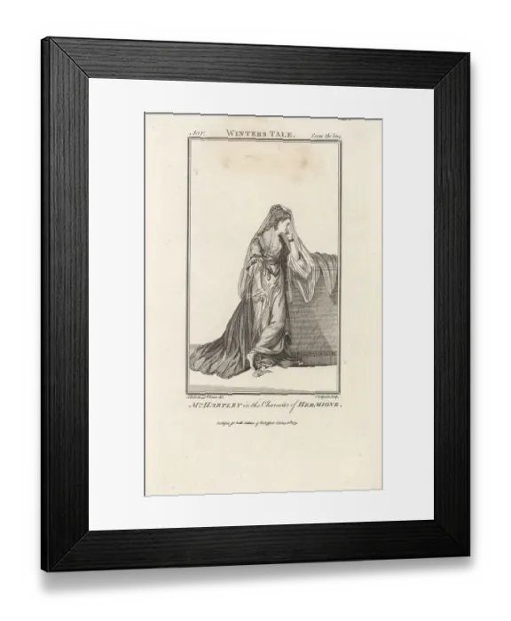 Framed Print : Elizabeth Hartley as Hermione in A Winter's Tale, 1774 Framed Print : Elizabeth Hartley as Hermione in A Winter's Tale, 1774