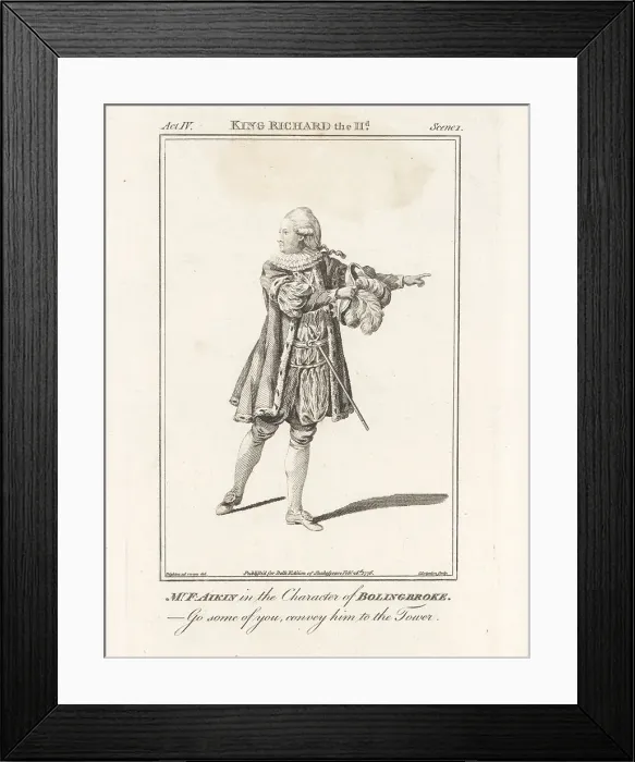 Framed Print : Francis Aickin as Bolingbroke in Richard II Framed Print : Francis Aickin as Bolingbroke in Richard II