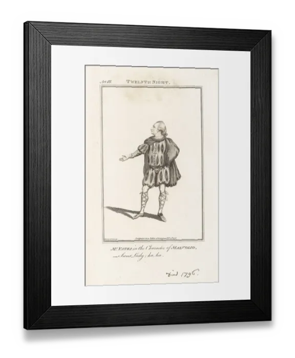 Framed Print : Richard Yates as Malvolio in Twelfth Night, 1751 Framed Print : Richard Yates as Malvolio in Twelfth Night, 1751