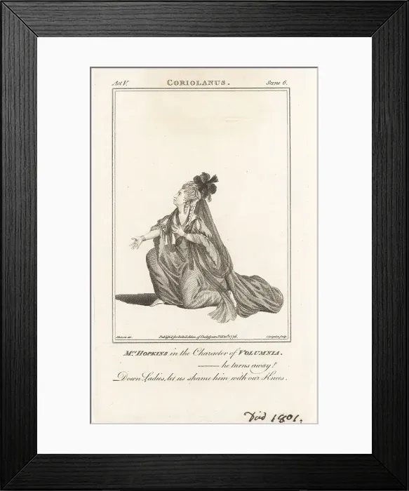 Framed Print : Elizabeth Hopkins as Volumnia in Coriolanus Framed Print : Elizabeth Hopkins as Volumnia in Coriolanus