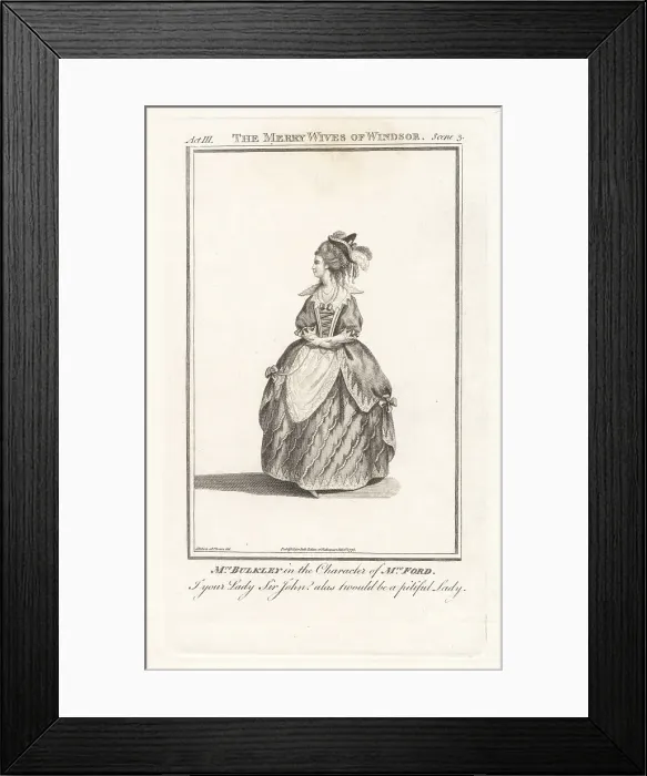 Framed Print : Mary Bulkley as Mrs Ford in The Merry Wives of Windsor Framed Print : Mary Bulkley as Mrs Ford in The Merry Wives of Windsor