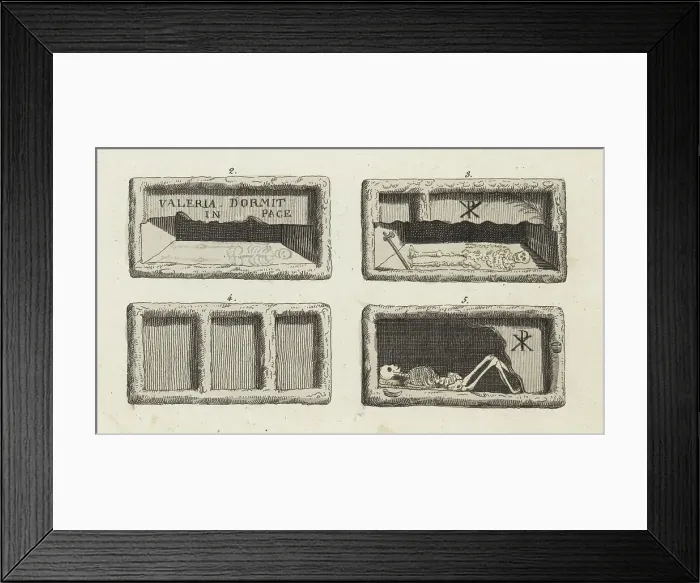 Framed Print : Tombs in the Catacombs of Rome Framed Print : Tombs in the Catacombs of Rome