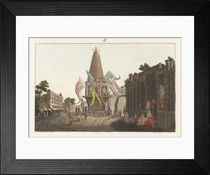 Framed Print : Hindu festival with chariot procession at Mysuru, India Framed Print : Hindu festival with chariot procession at Mysuru, India