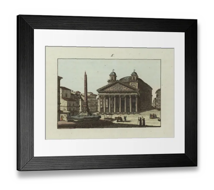 Framed Print : View of the Pantheon or Rotonda in Rome, circa 1810 Framed Print : View of the Pantheon or Rotonda in Rome, circa 1810