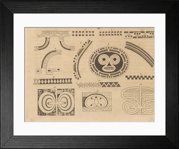 Framed Print : Tattoo patterns of Nuku Hiva, Marquesas Islands Framed Print : Tattoo patterns of Nuku Hiva, Marquesas Islands